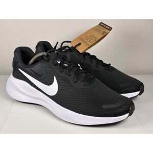 Size 10.5 - Nike Revolution 7 Black White Mens Running Shoes